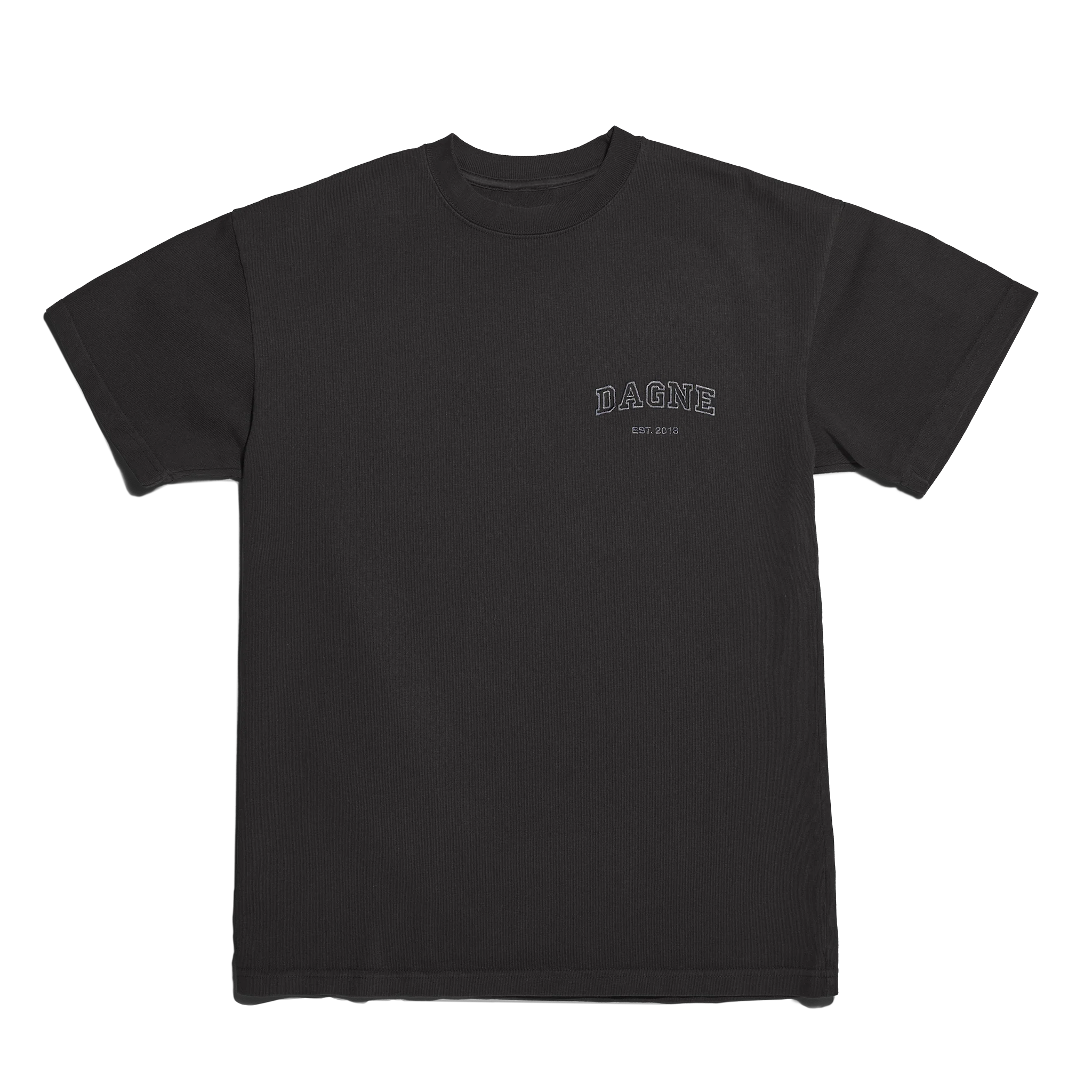 Varsity Logo T-shirt in Onyx. Small